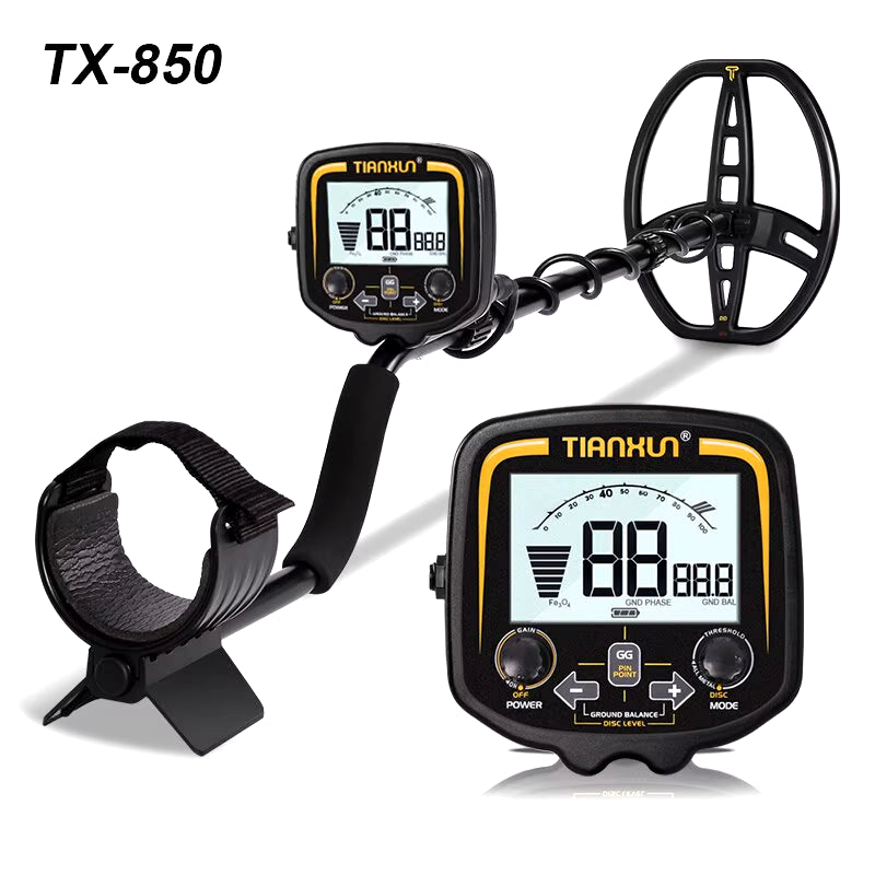 TX-850 Metal Detector for Adults, Professional Treasure Hunter with 11'' Waterproof Coil, Gold Coin Jewelry Relic Finder