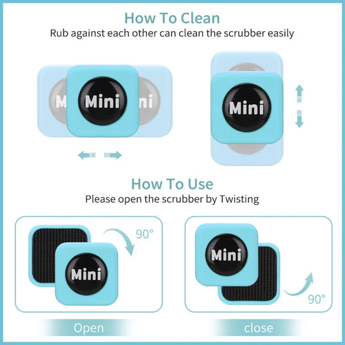 1PC Mini Aquarium Glass Cleaner Scratch-Resistant Glass Cleaner Magnetic Brush for Small Aquarium Glass and Acrylic Aquarium
