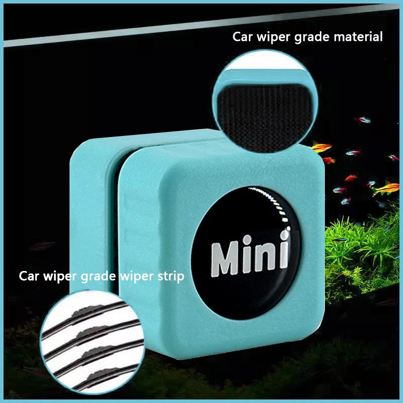 1PC Mini Aquarium Glass Cleaner Scratch-Resistant Glass Cleaner Magnetic Brush for Small Aquarium Glass and Acrylic Aquarium